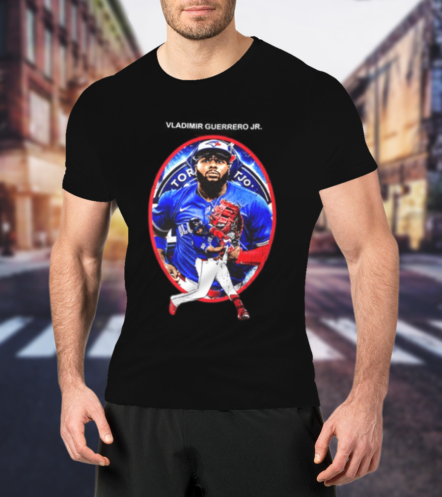 Vladimir Guerrero Jr Toronto Blue Jays Baseball Two Sided T-Shirt