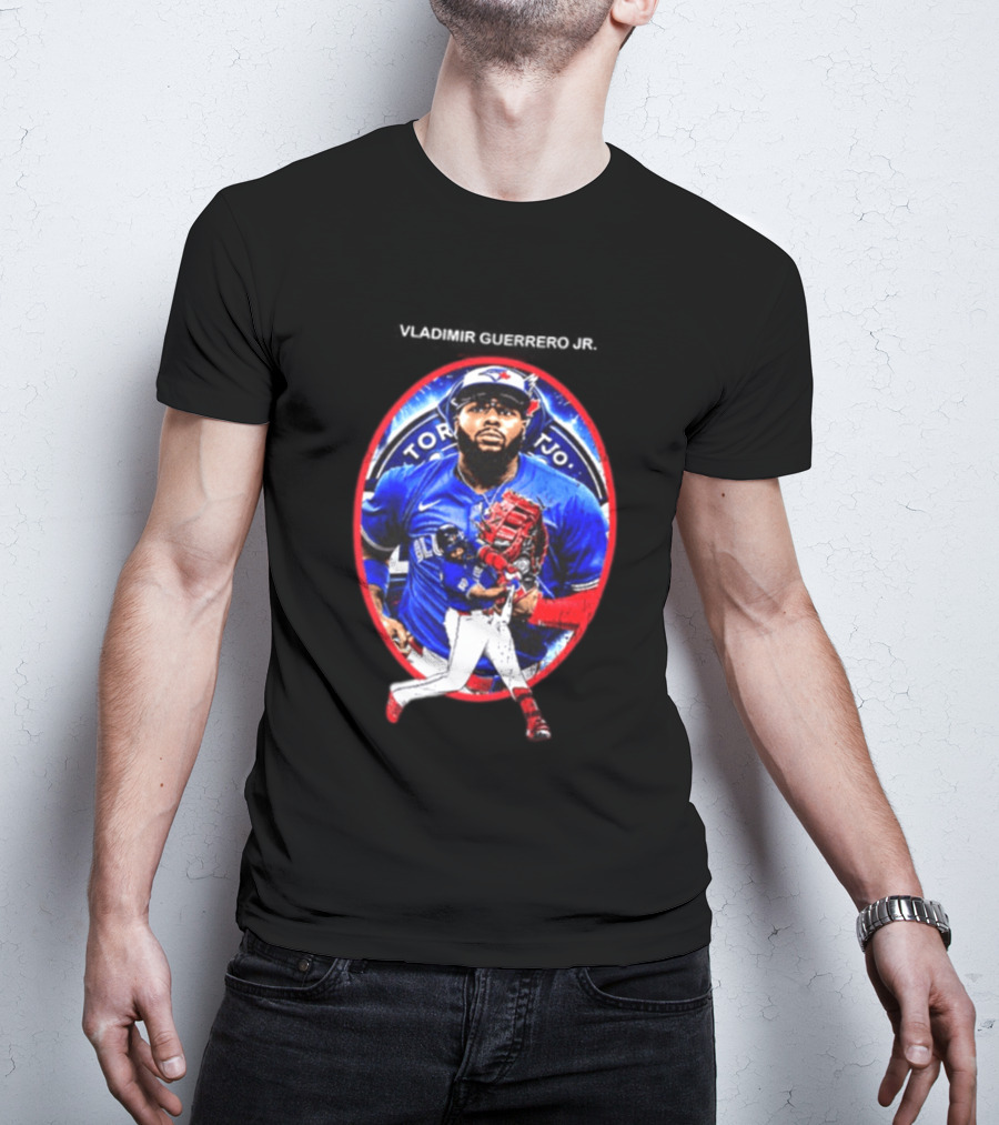 Vladimir Guerrero Jr Toronto Blue Jays Baseball Two Sided T-Shirt