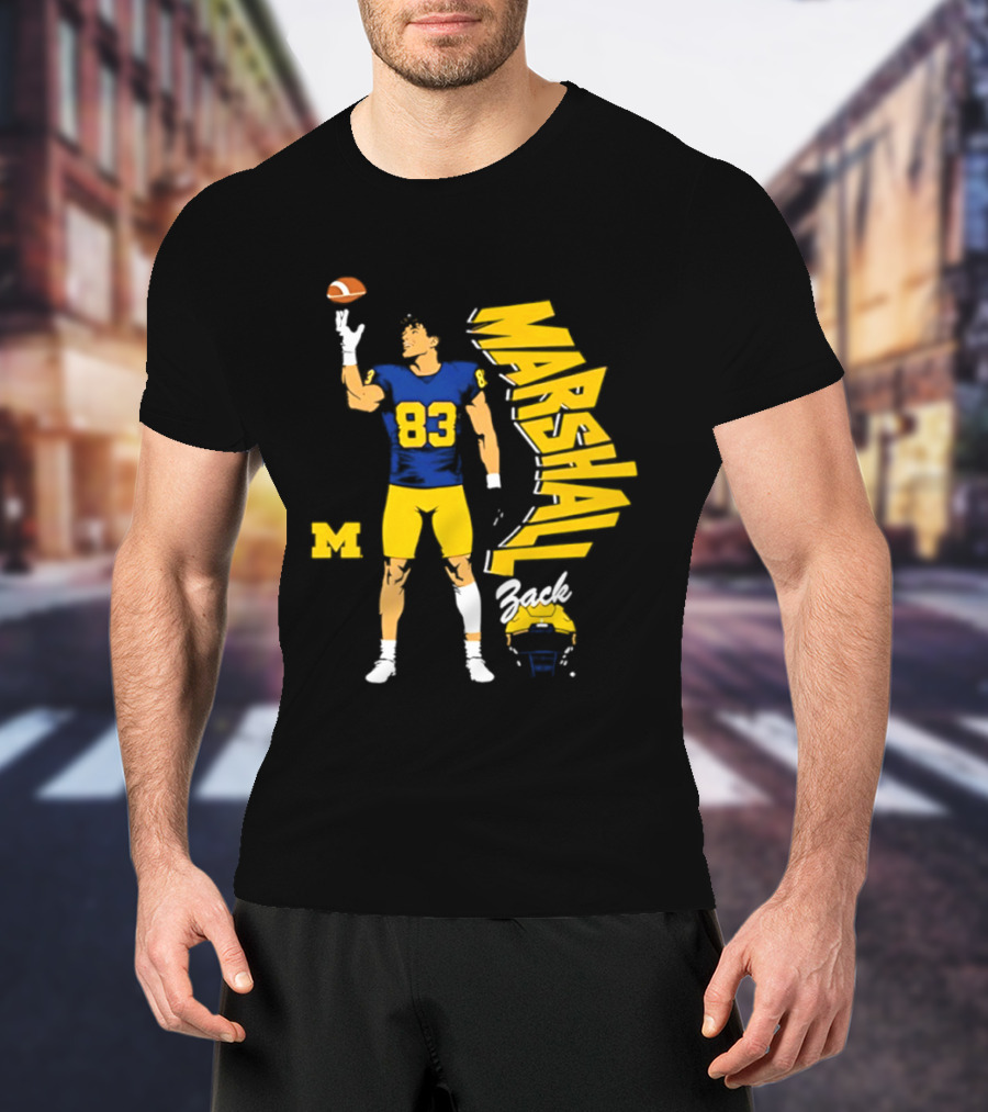 Zack Marshall Michigan Wolverines NCAA Football Number 83 Moment T-Shirt
