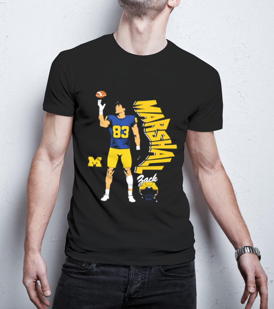 Zack Marshall Michigan Wolverines NCAA Football Number 83 Moment T-Shirt