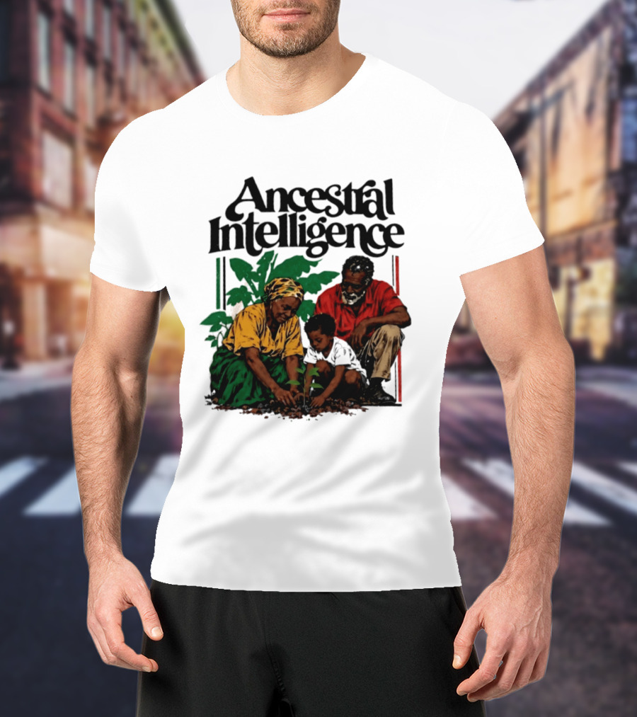 Ancestral Intelligence Heritage Wisdom Family Planting Scene T-Shirt
