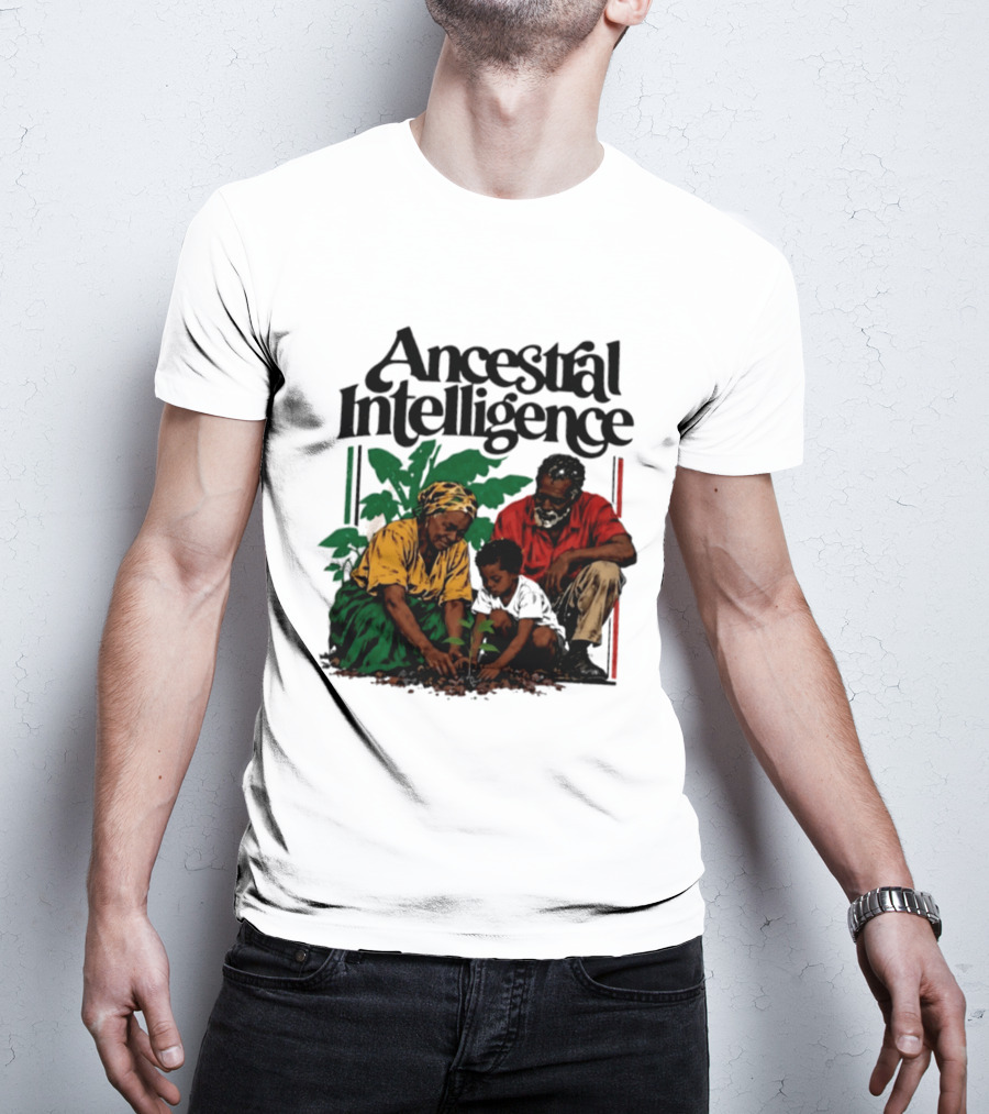 Ancestral Intelligence Heritage Wisdom Family Planting Scene T-Shirt