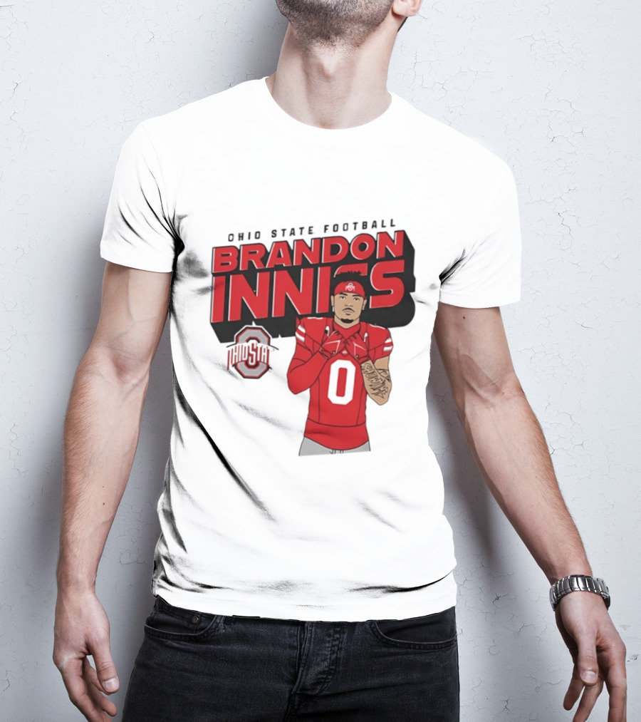 Ohio State Football Brandon Inniss Number 0 Ohio State T-Shirt