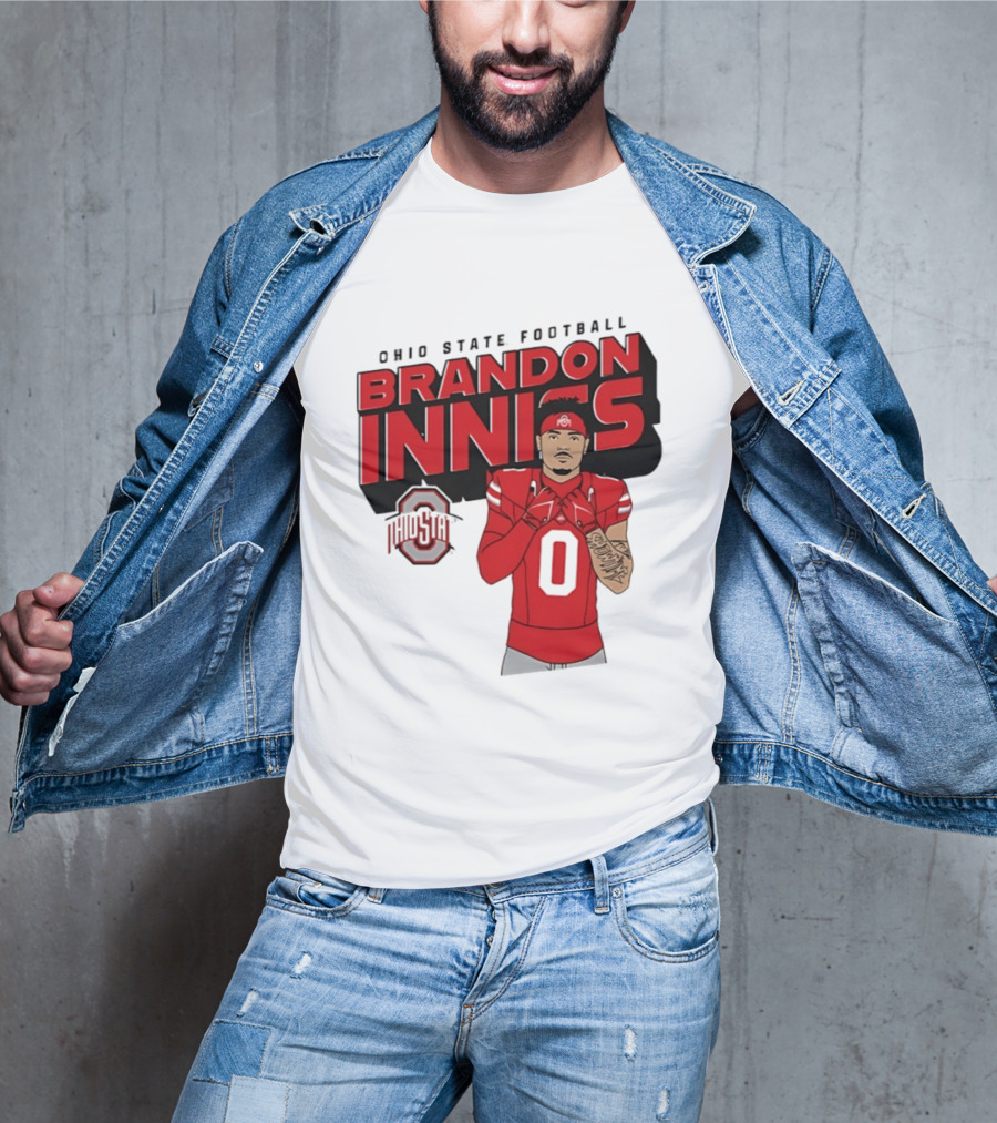 Ohio State Football Brandon Inniss Number 0 Ohio State T-Shirt
