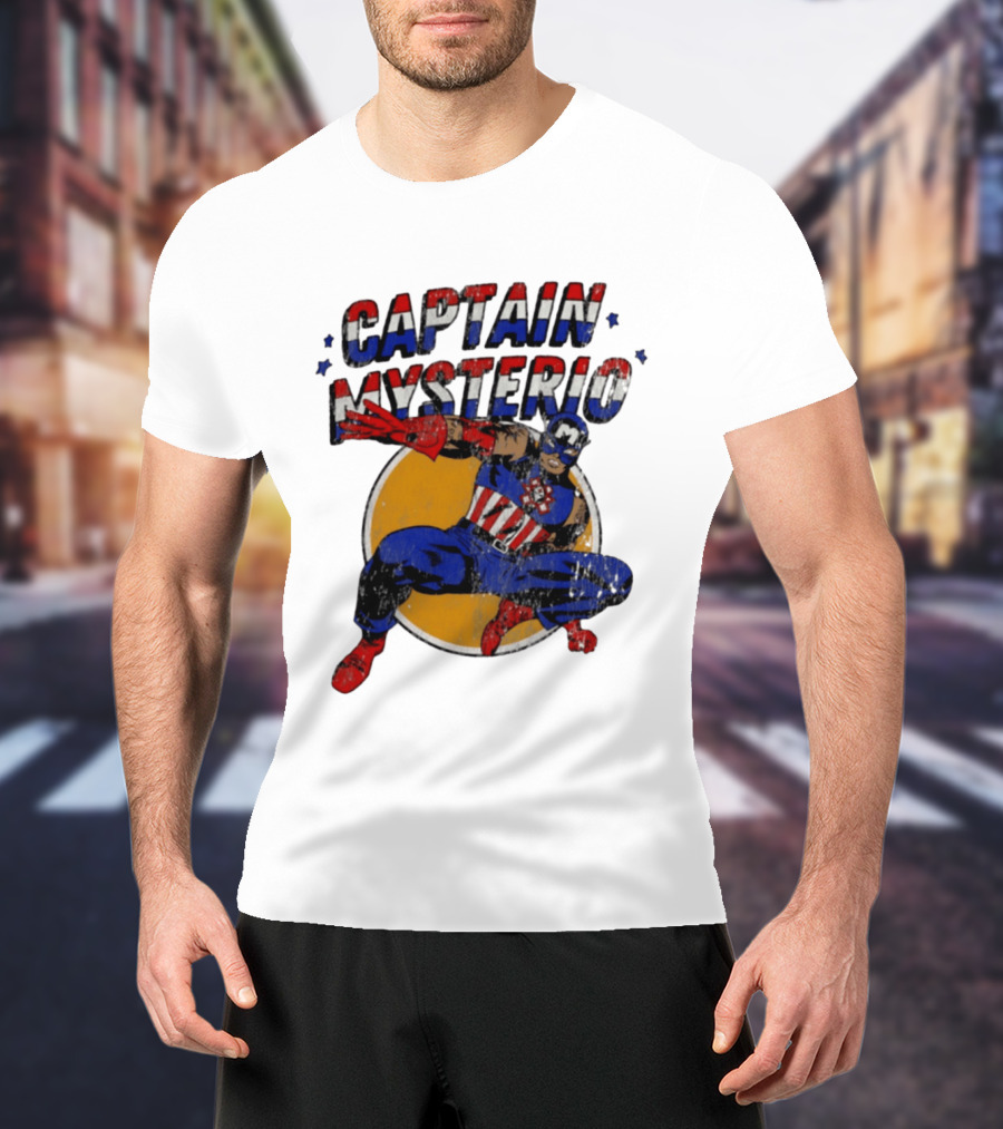Captain Mysterio Lucha Libre Marvel Comics Mashup T-Shirt