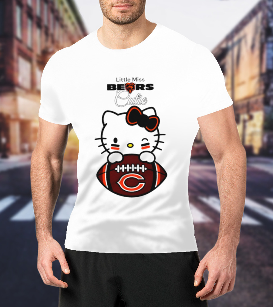Chicago Bears 2026 Hello Kitty Little Miss Bears Cutie Football Edition T-Shirt