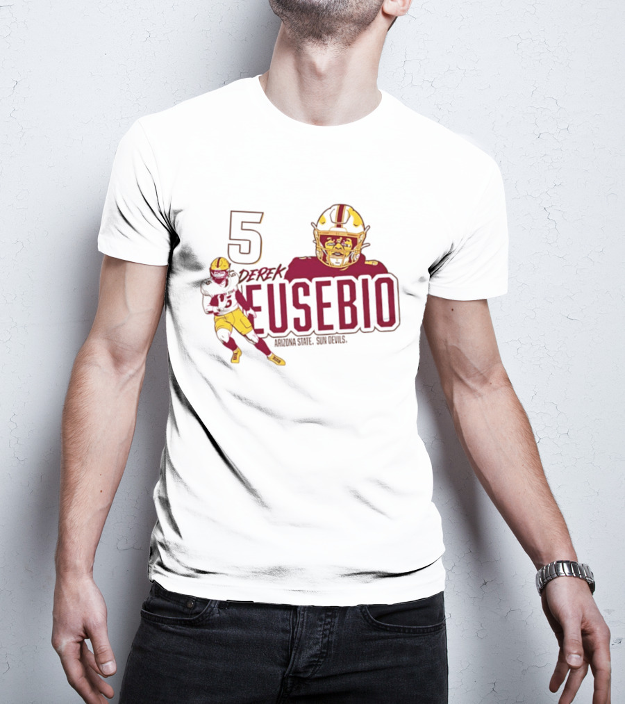 Derek Eusebio 5 Arizona State Sun Devils Football T-Shirt