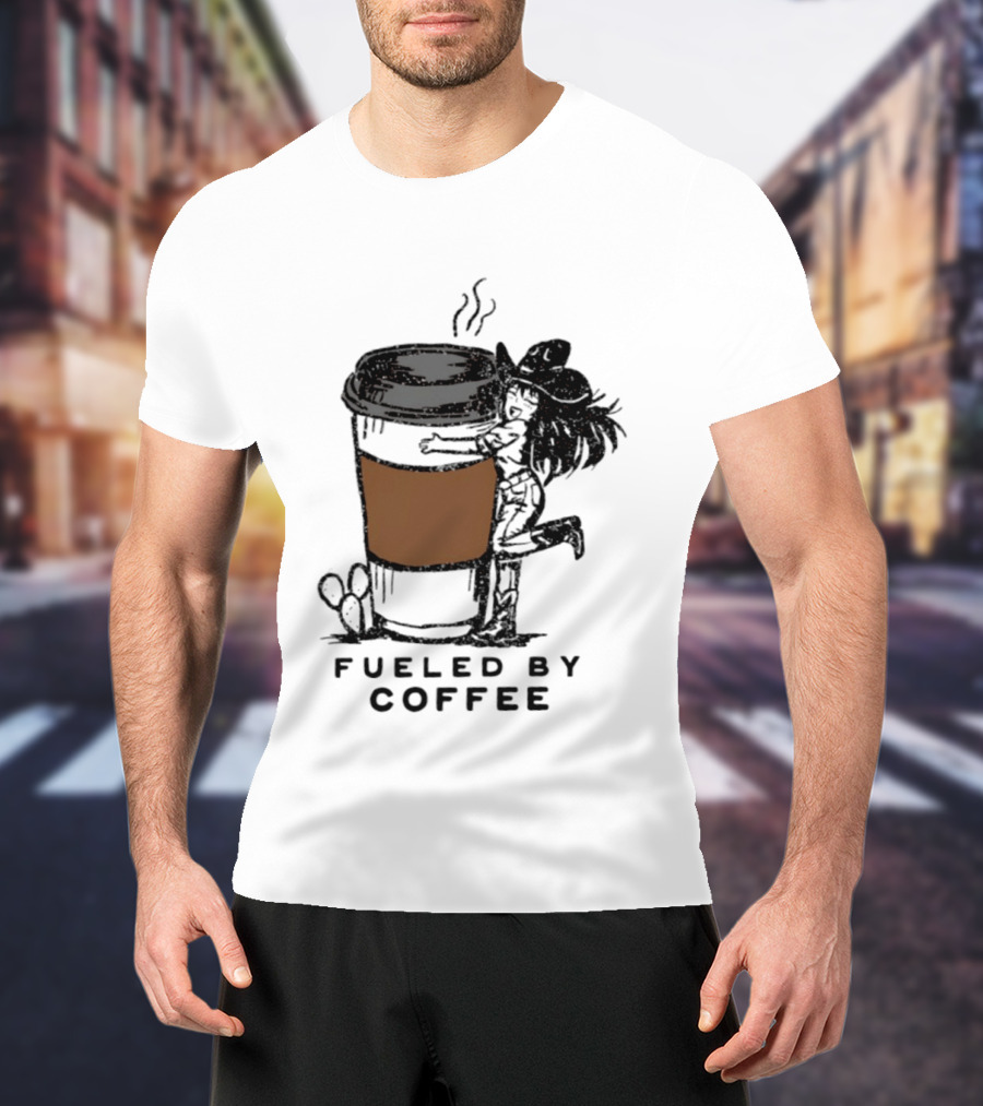 Fueled By Coffee Cowgirl Caffeine Western Rodeo Vibes T-Shirt
