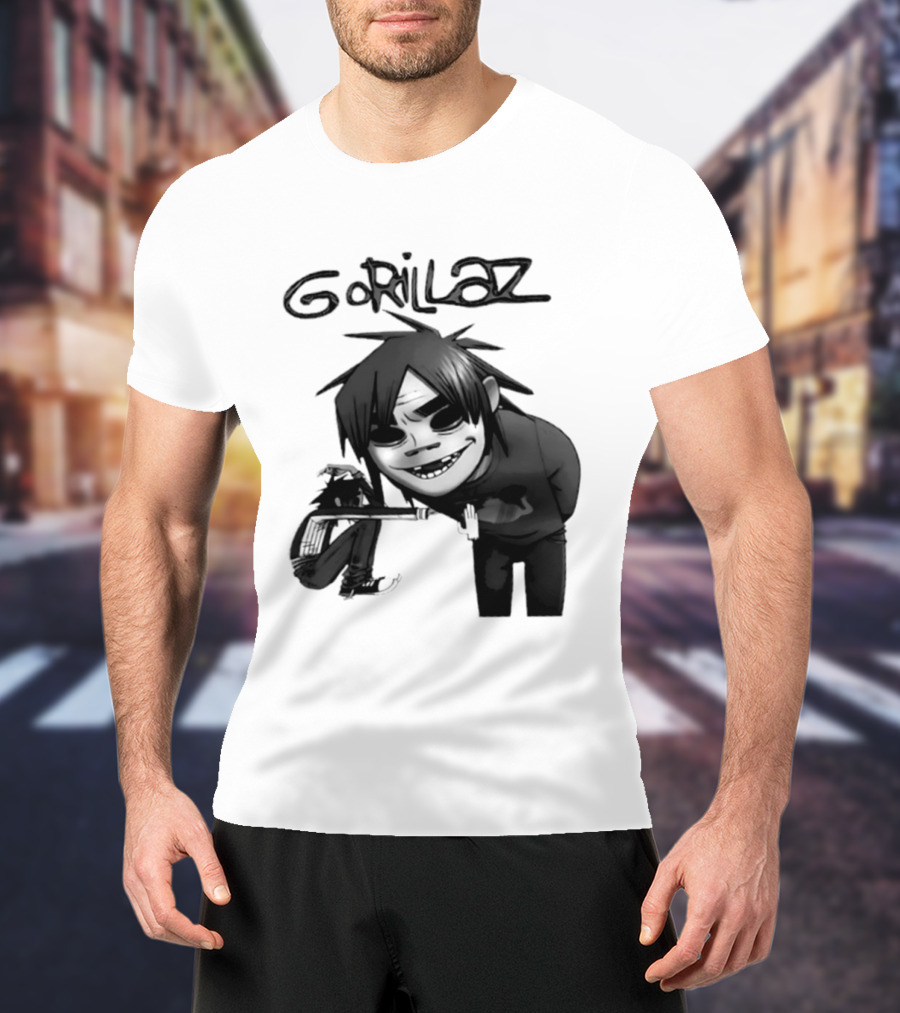Gorillaz Band Damon Albarn Jamie Hewlett Character Art Alternative Rock T-Shirt