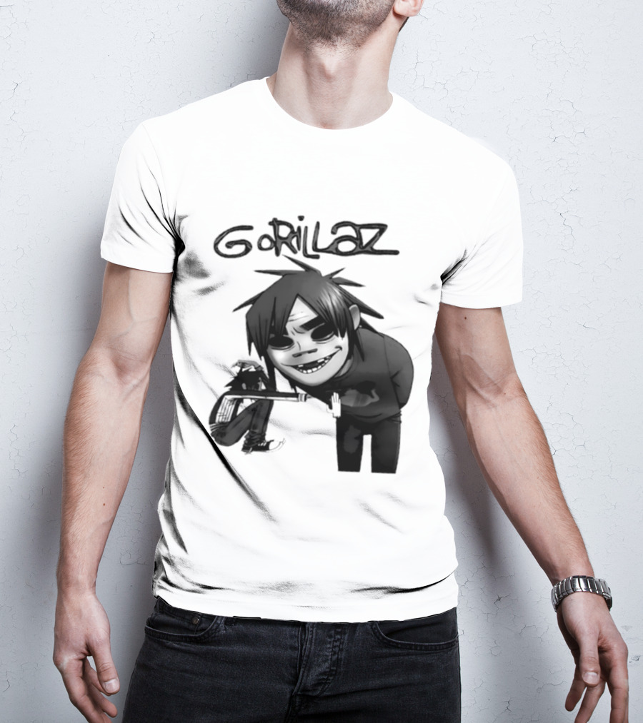 Gorillaz Band Damon Albarn Jamie Hewlett Character Art Alternative Rock T-Shirt