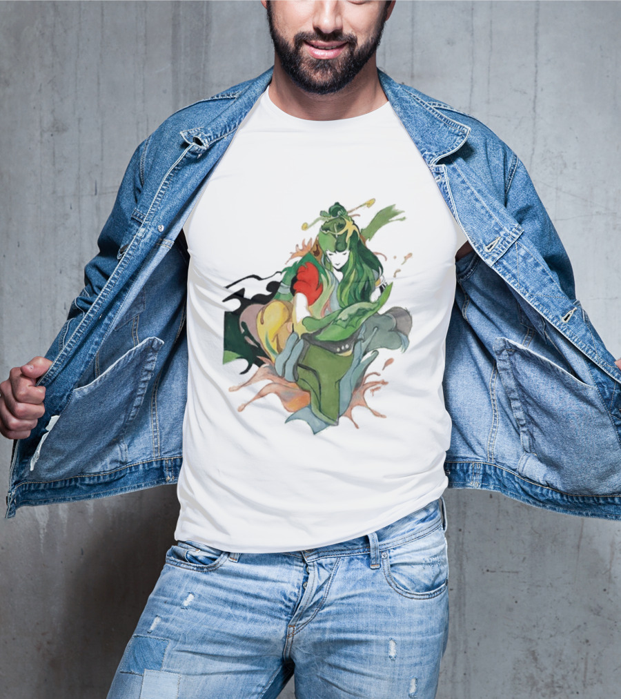 Hand Painted Nujabes Abstract Art Colorful Brushstrokes T-Shirt