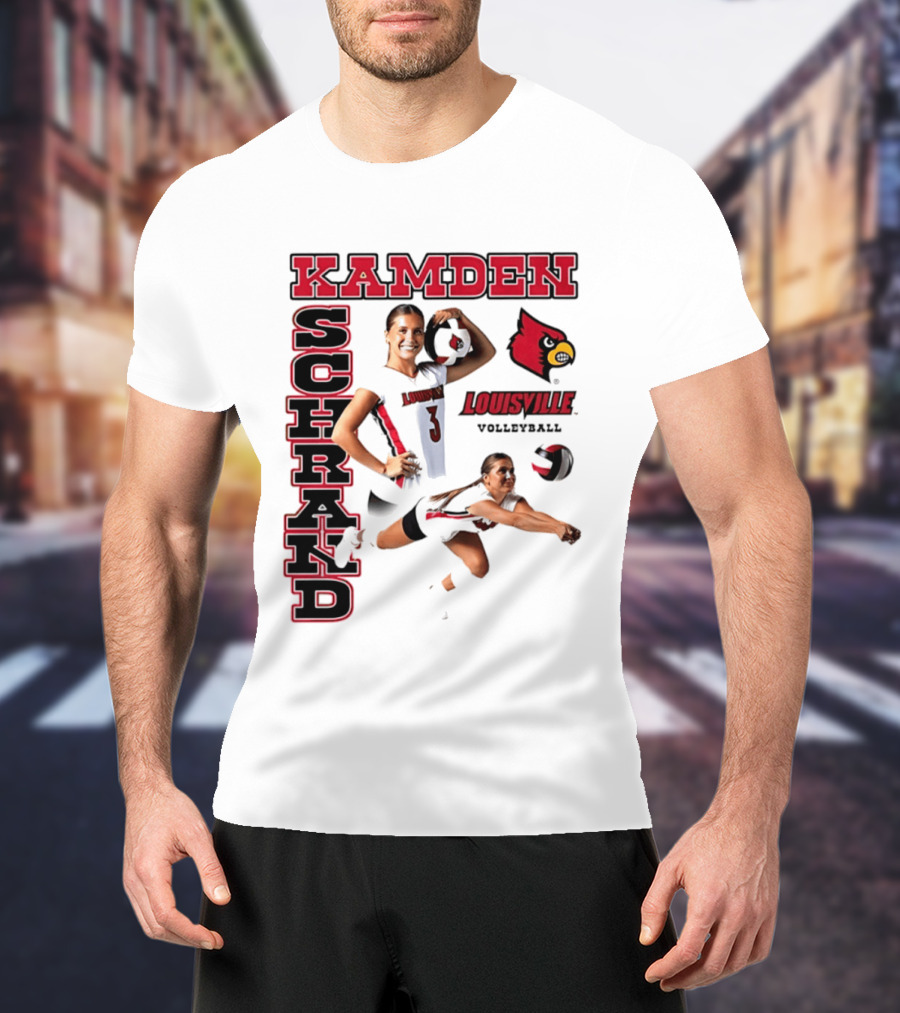 Kamden Schrand Louisville Cardinals Volleyball NCAA Sports Team Player Action T-Shirt