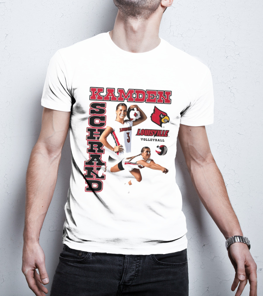 Kamden Schrand Louisville Cardinals Volleyball NCAA Sports Team Player Action T-Shirt