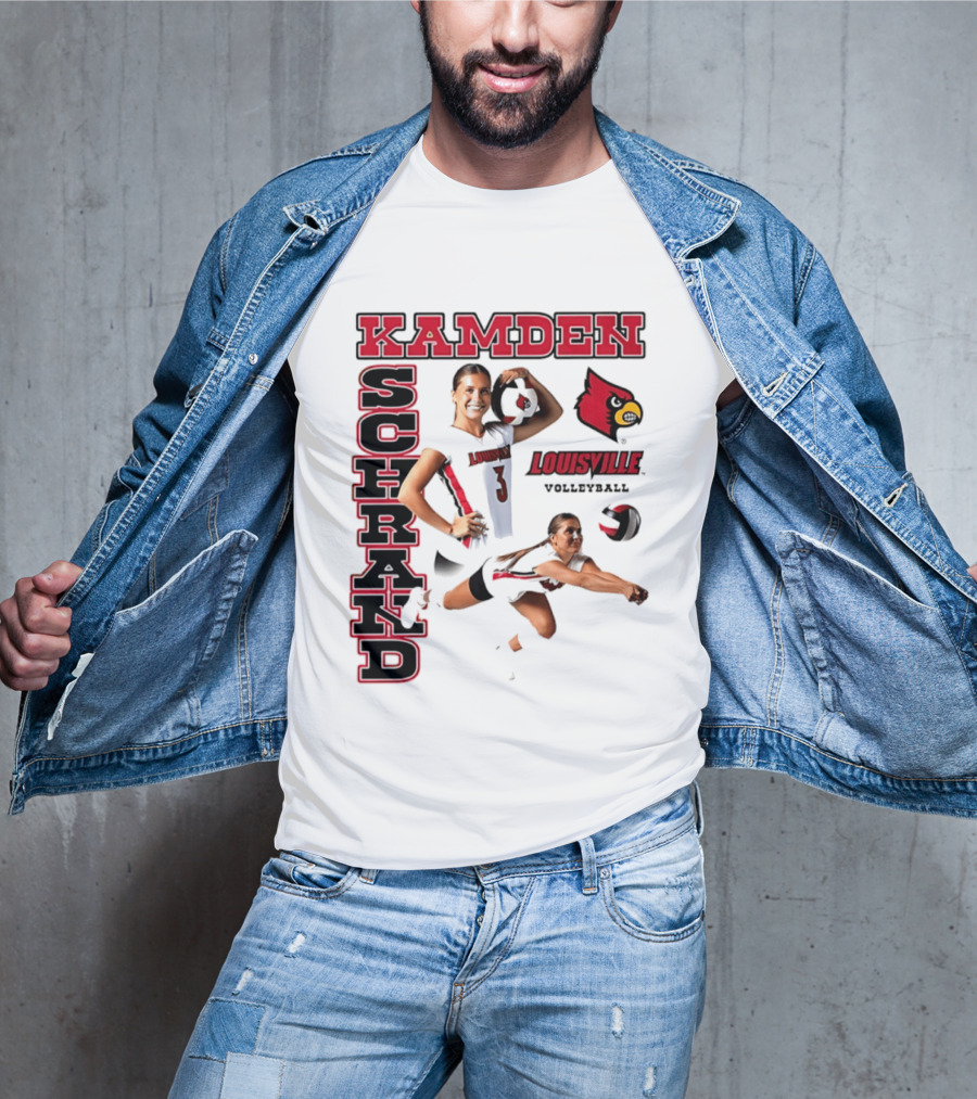 Kamden Schrand Louisville Cardinals Volleyball NCAA Sports Team Player Action T-Shirt