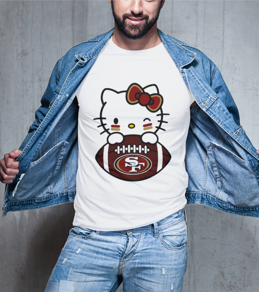 San Francisco 49ers Hello Kitty Collaboration Football 2026 Season T-Shirt