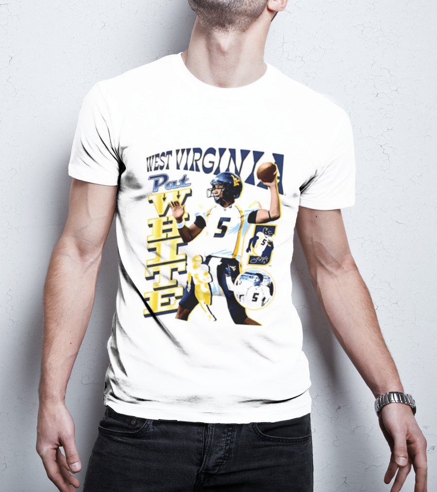 West Virginia Pat White NCAA Football Player Number 5 T-Shirt