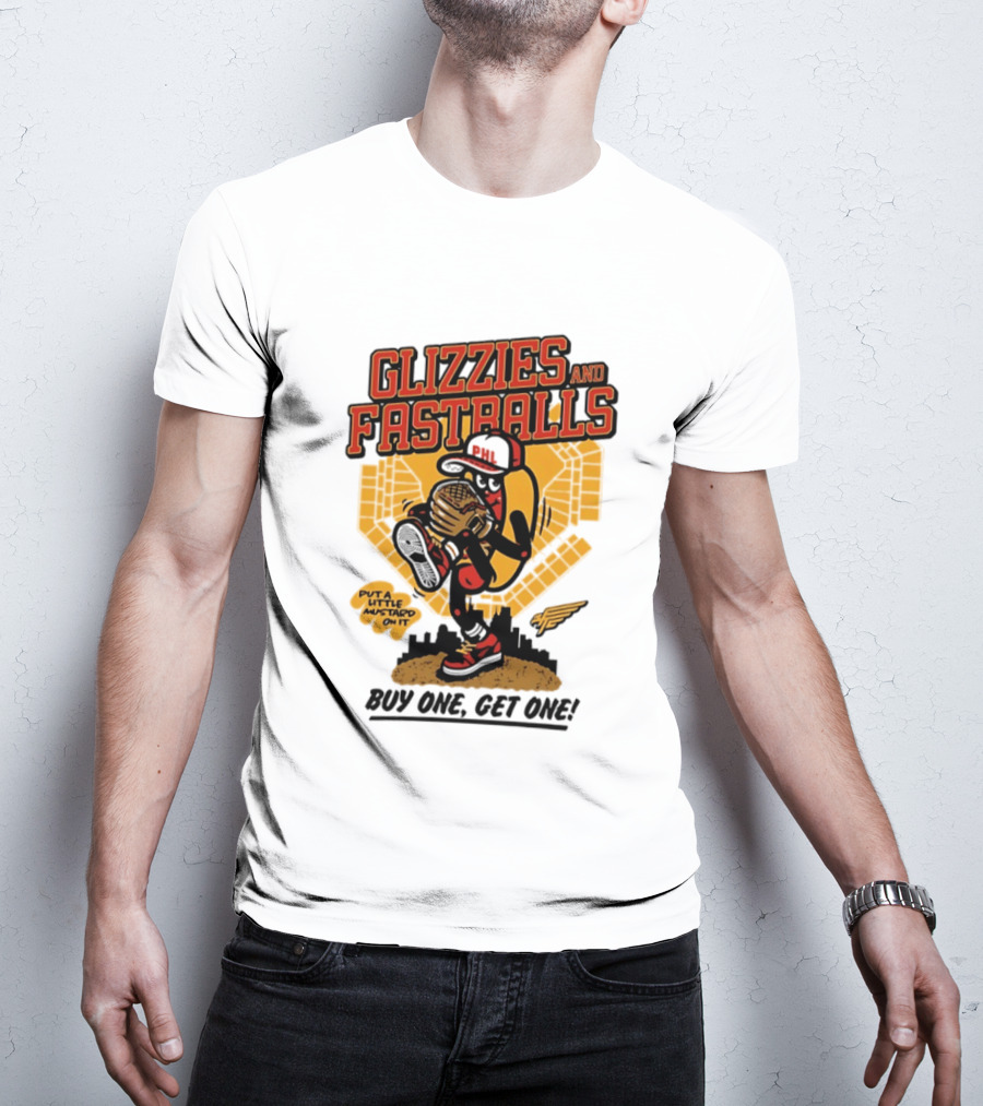 Glizzies And Fastballs Philly Baseball Buy One Get One T-Shirt