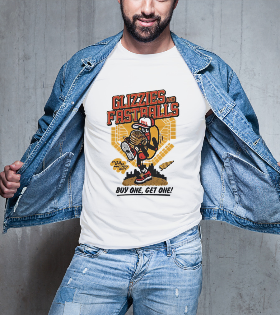Glizzies And Fastballs Philly Baseball Buy One Get One T-Shirt