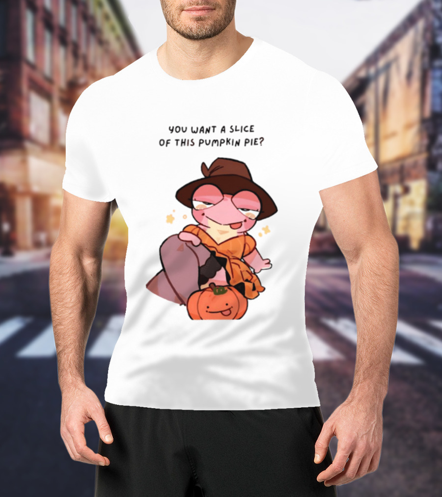 You Want A Slice Of This Pumpkin Pie Frog In Witch Hat With Pumpkin T-Shirt