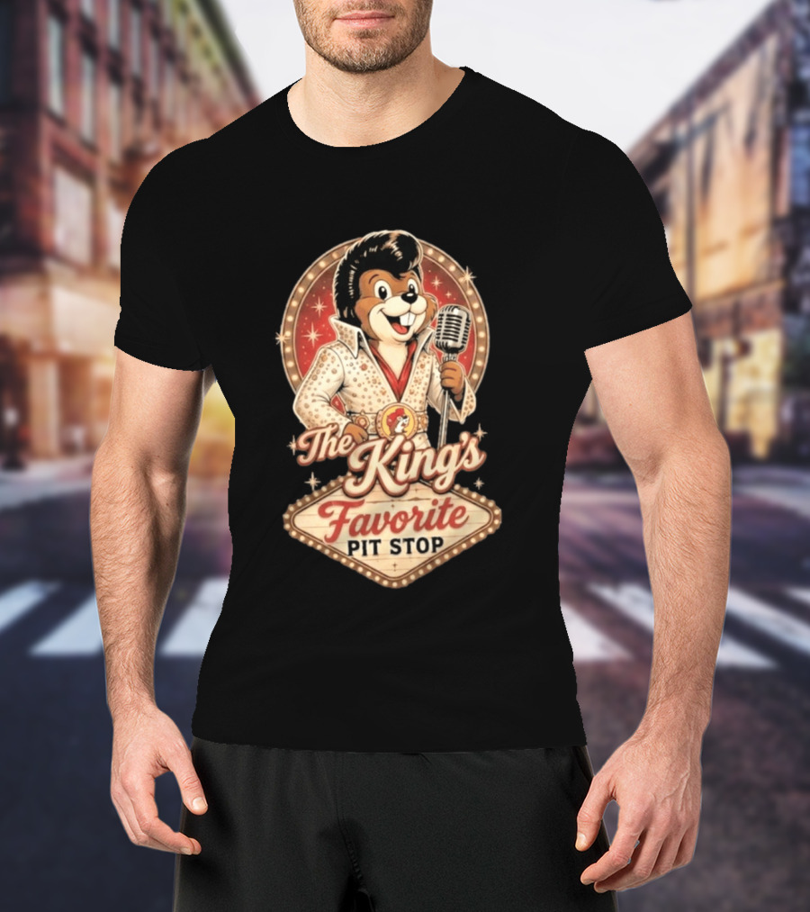 The King's Favorite Pit Stop Buc Ee's Elvis Presley Rock And Roll Roadhouse T-Shirt