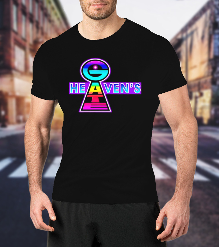 Heaven's Gate UFO 1997 New Religious Movement Keyhole T-Shirt