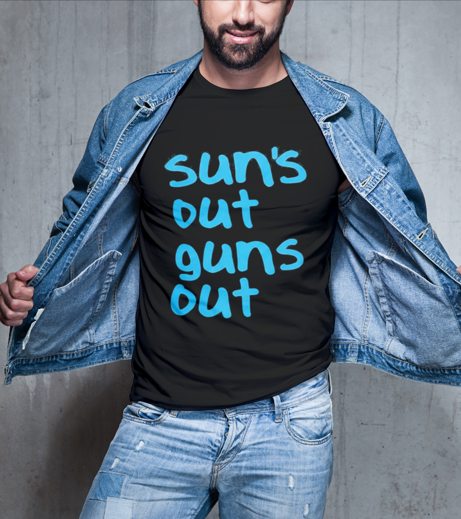 Sun's Out Guns Out Channing Tatum Blue T-Shirt