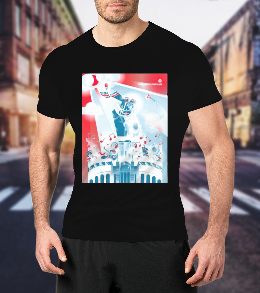 Ohio State Buckeyes Vs Maryland 2026 Football Stadium Celebration T-Shirt