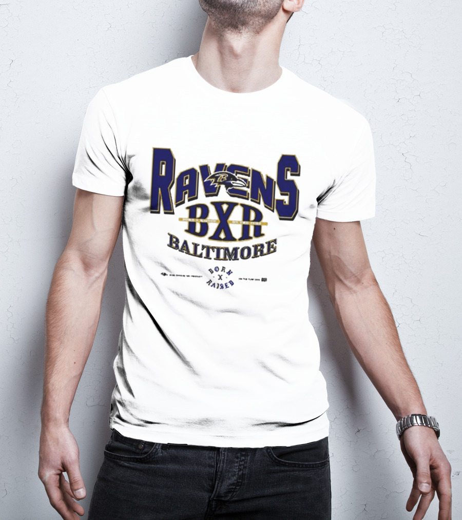 Ravens BXR Baltimore Born X Raised On The Turf T-Shirt
