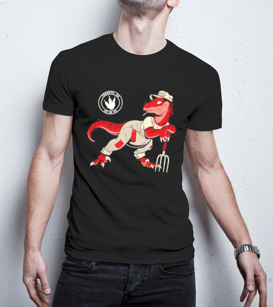 Red Clay Strays 2026 Toronto Ontario Event Dinosaur Farmer T-Shirt