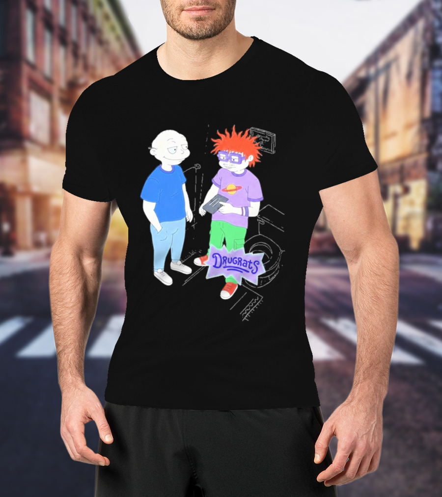 Tommy And Chuckie Drugrats Parody With Cartoon Characters T-Shirt