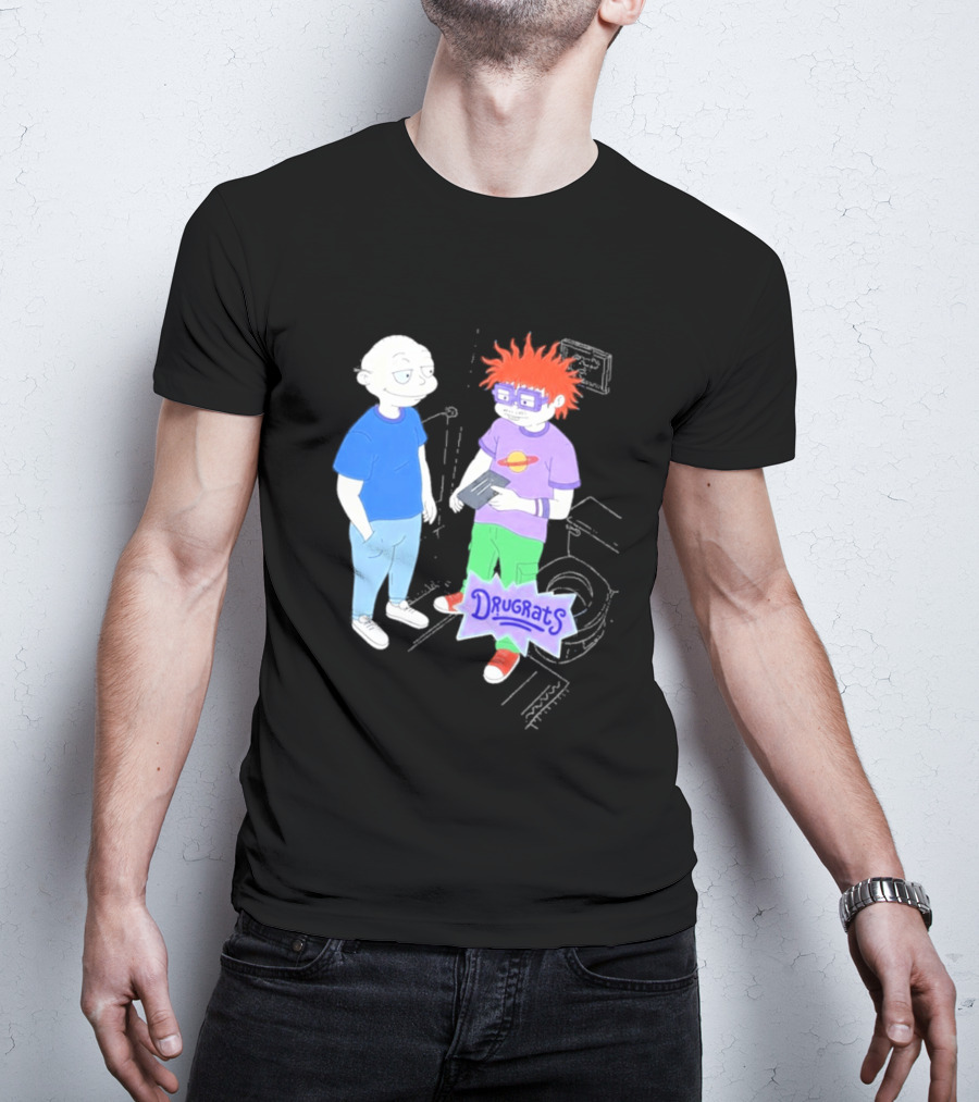 Tommy And Chuckie Drugrats Parody With Cartoon Characters T-Shirt