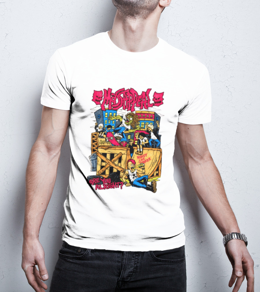 Massappeal Are You Alright Nobody Like Thinker Suffer Skateboarding Scene T-Shirt