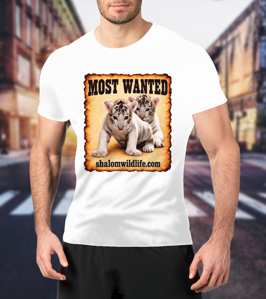 MOST WANTED White Tiger Cubs Shalom Wildlife T-Shirt