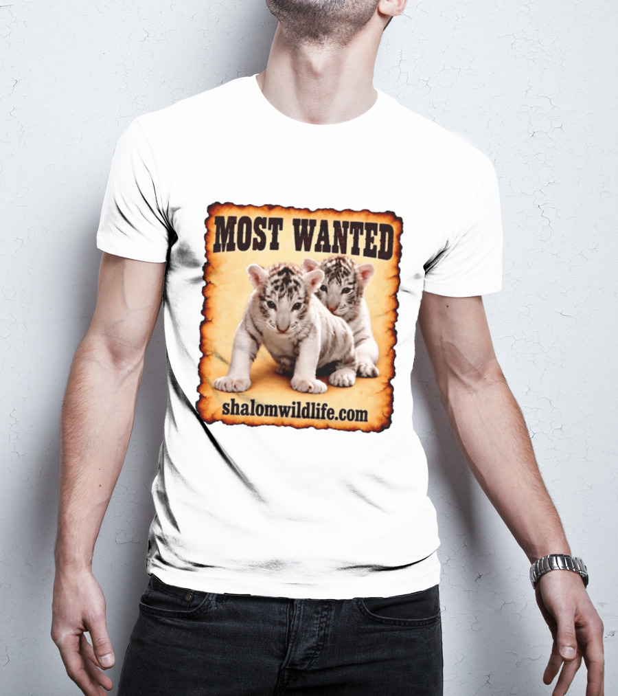 MOST WANTED White Tiger Cubs Shalom Wildlife T-Shirt