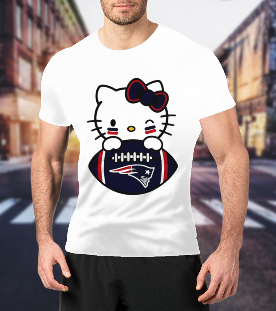 New England Patriots Hello Kitty Collaboration 2026 Football Season T-Shirt