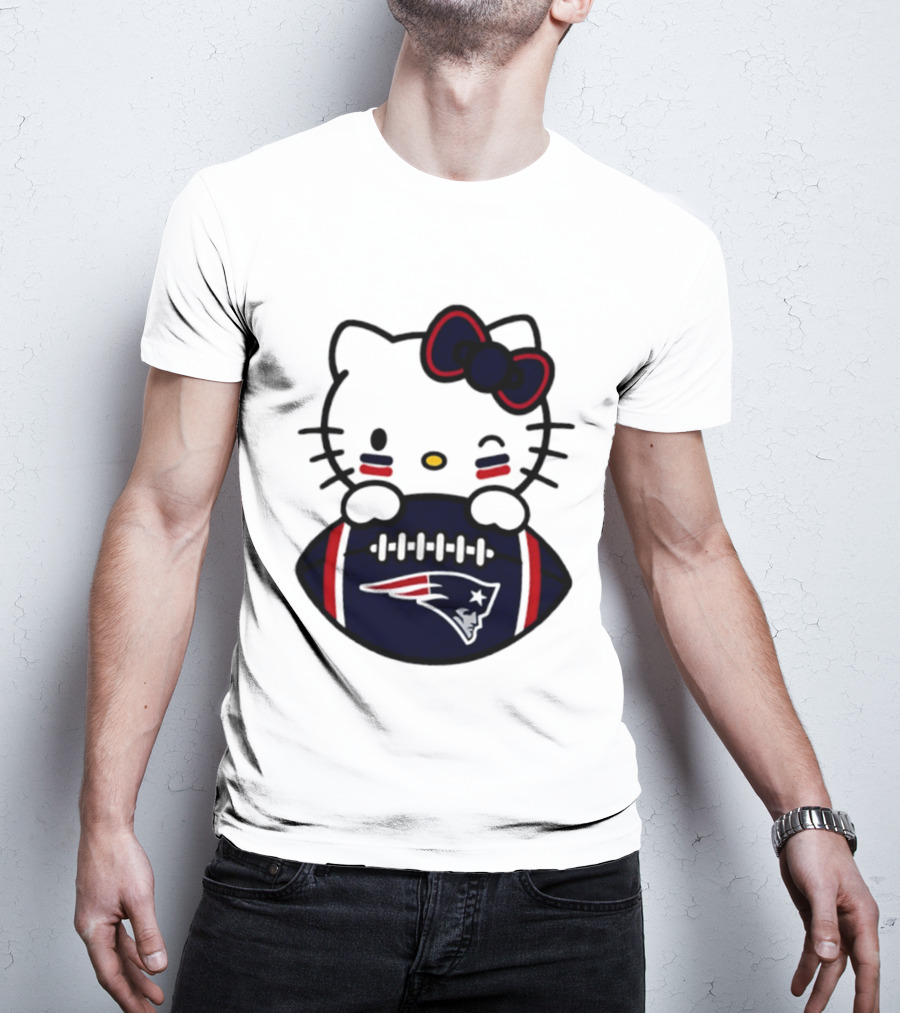 New England Patriots Hello Kitty Collaboration 2026 Football Season T-Shirt
