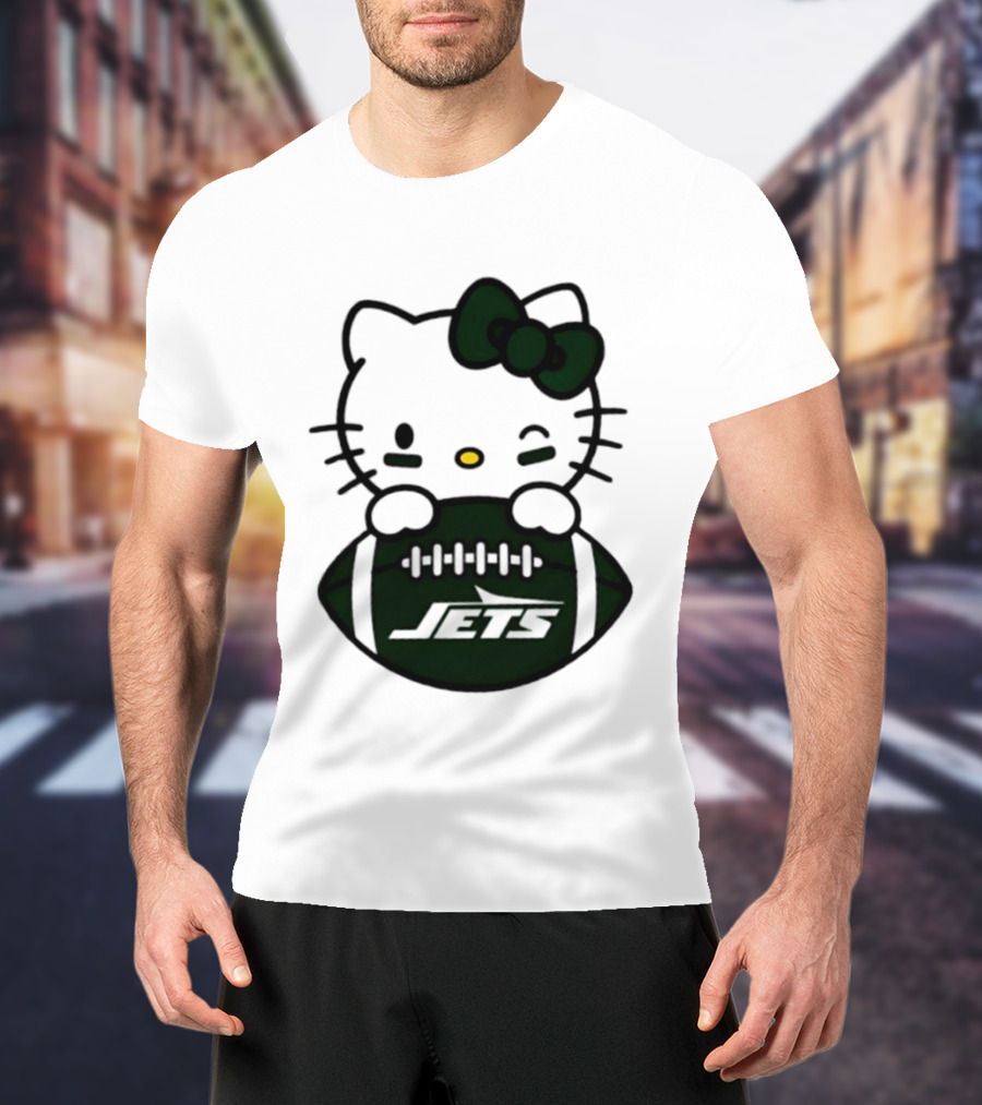 New York Jets Hello Kitty Football 2026 Season Collaboration T-Shirt