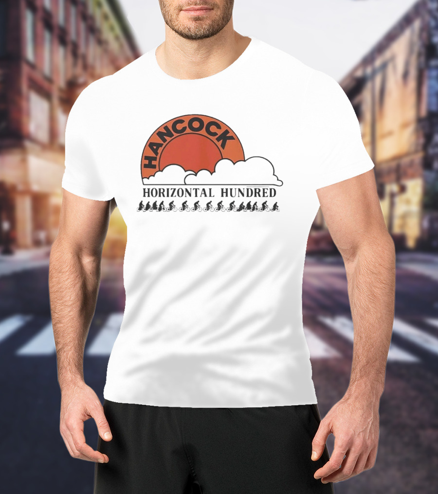 Hancock Horizontal Hundred Cycling Event Rj Decker Aloysius Aiken T-Shirt