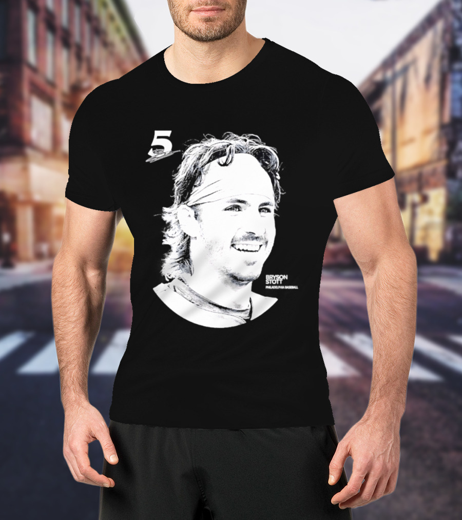 Bryson Stott Number 5 Philadelphia Phillies MLB 2026 Lineage Series T-Shirt