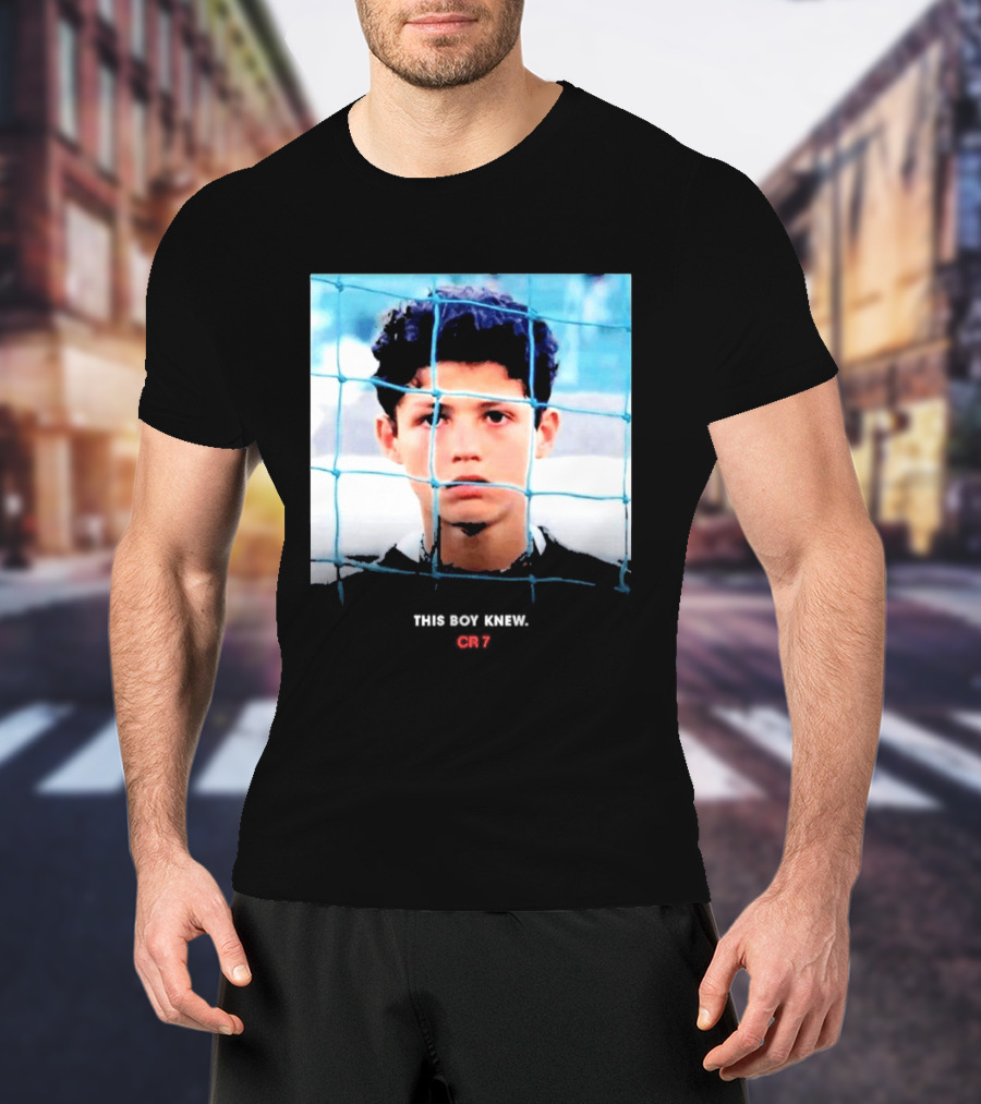 Cristiano Ronaldo Young Boy Knew CR7 Football Childhood Legend T-Shirt