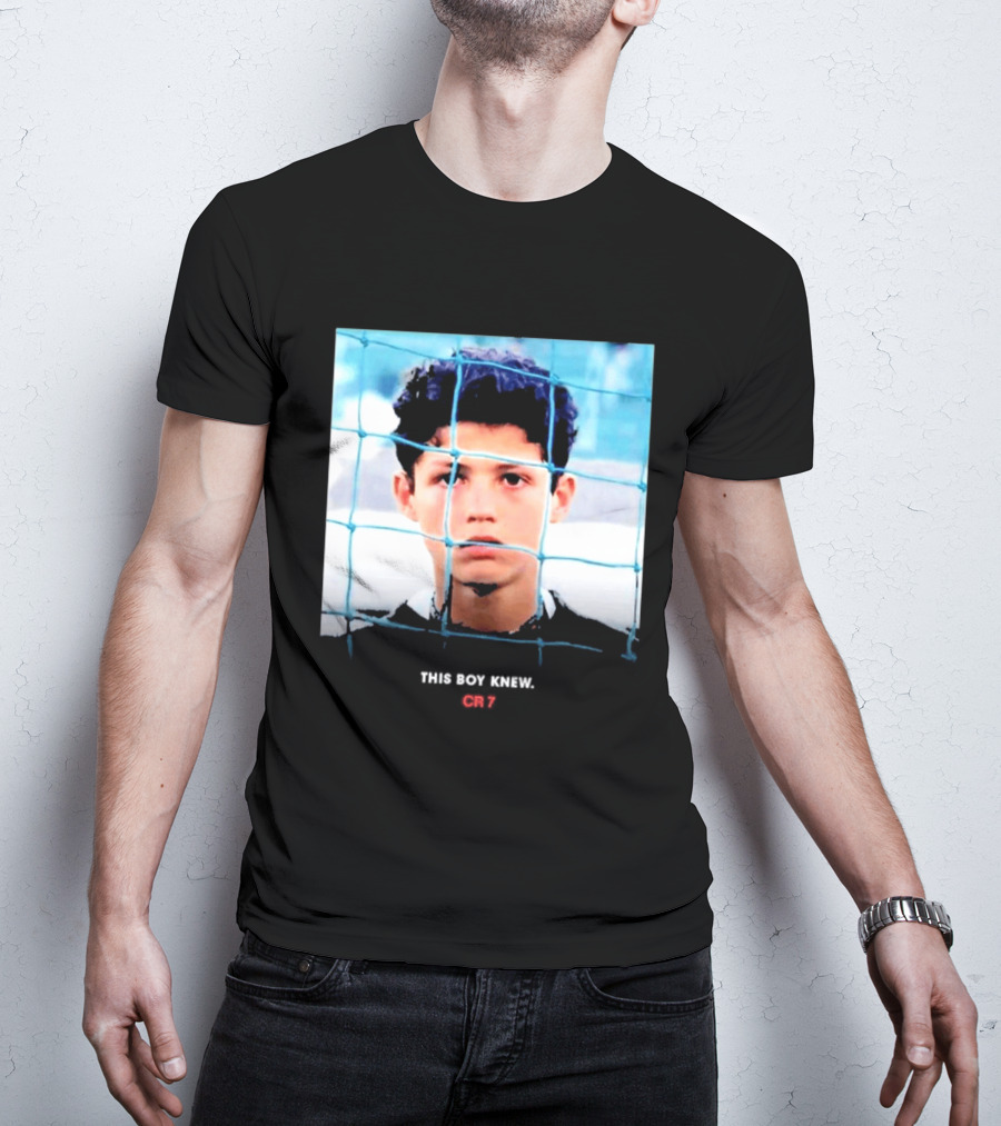 Cristiano Ronaldo Young Boy Knew CR7 Football Childhood Legend T-Shirt