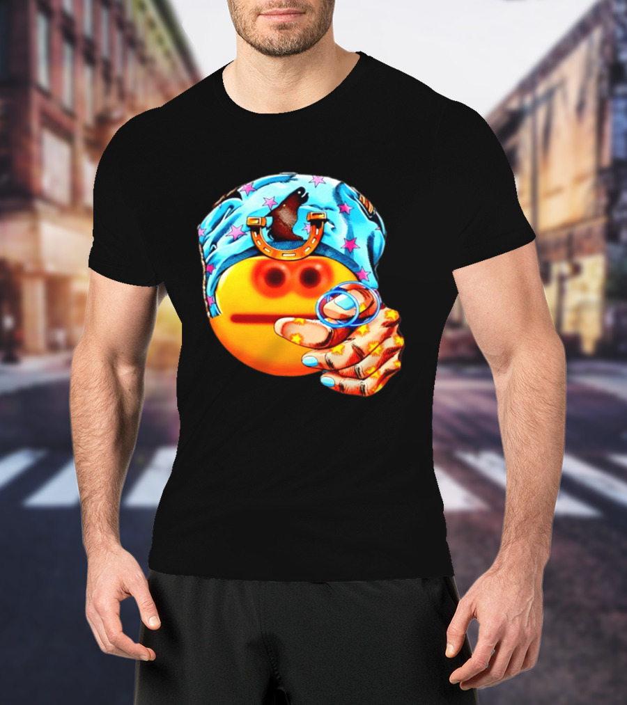 Johnny Joestar Emoji Icon With Star And Horse T-Shirt