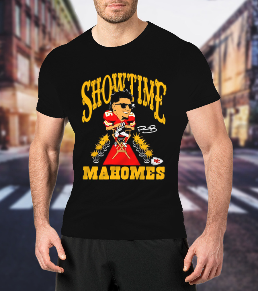 Showtime Mahomes Kansas City Chiefs Football Iconic Caricature T-Shirt