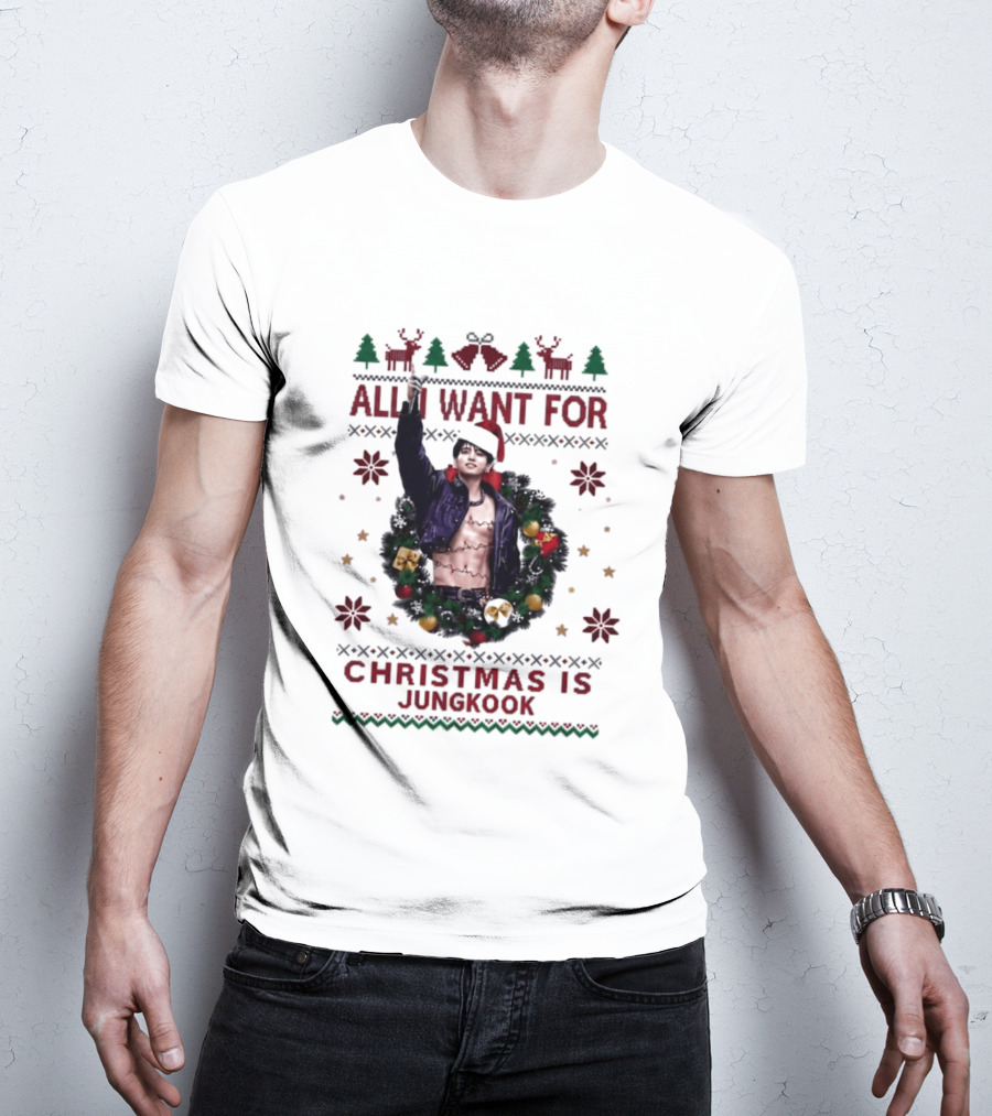All I Want For Christmas Is Jungkook Holiday T-Shirt