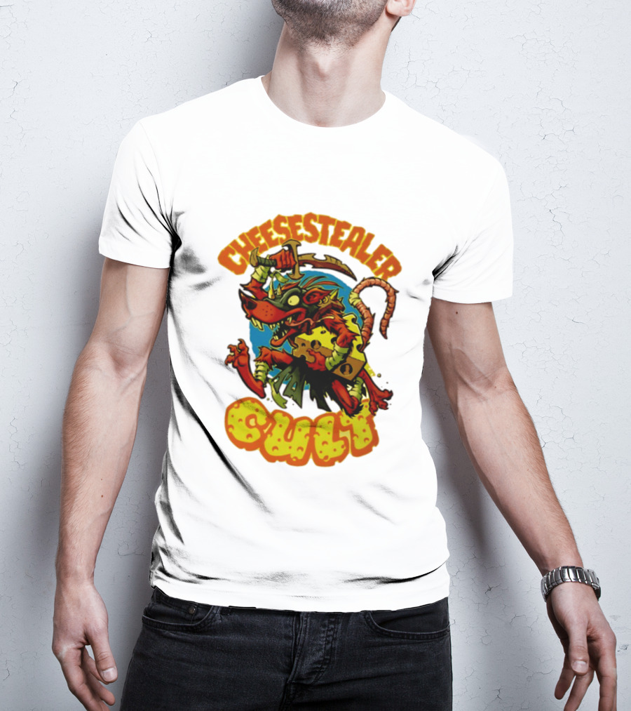 Cheesestealer Cult Rat With Cheese Halloween Fantasy T-Shirt