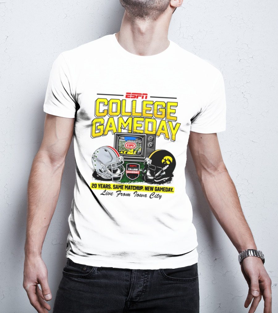 ESPN College GameDay 2026 Iowa Hawkeyes Vs Ohio State Buckeyes 20 Years Same Matchup Iowa City T-Shirt