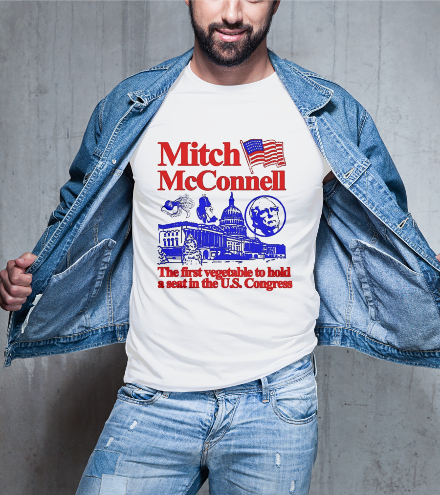Mitch McConnell First Vegetable Hold Seat U.S. Congress Flag Capitol T-Shirt