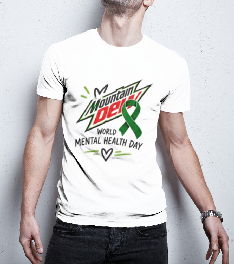Mountain Dew Green Ribbon World Mental Health Day T-Shirt