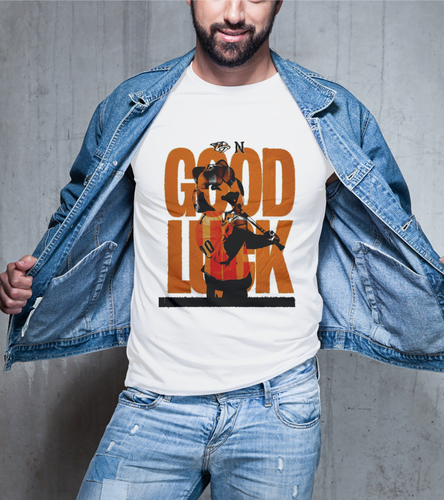 Nashville Predators Gnash Good Luck Hockey T-Shirt