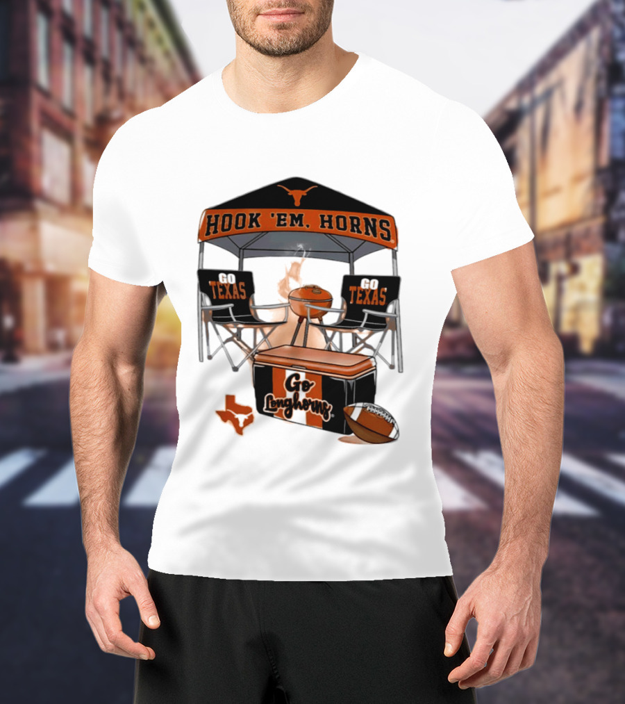 Texas Longhorns Hook 'Em Horns Go Texas 2026 NCAA Tailgater Hometown Football Fan Essentials T-Shirt